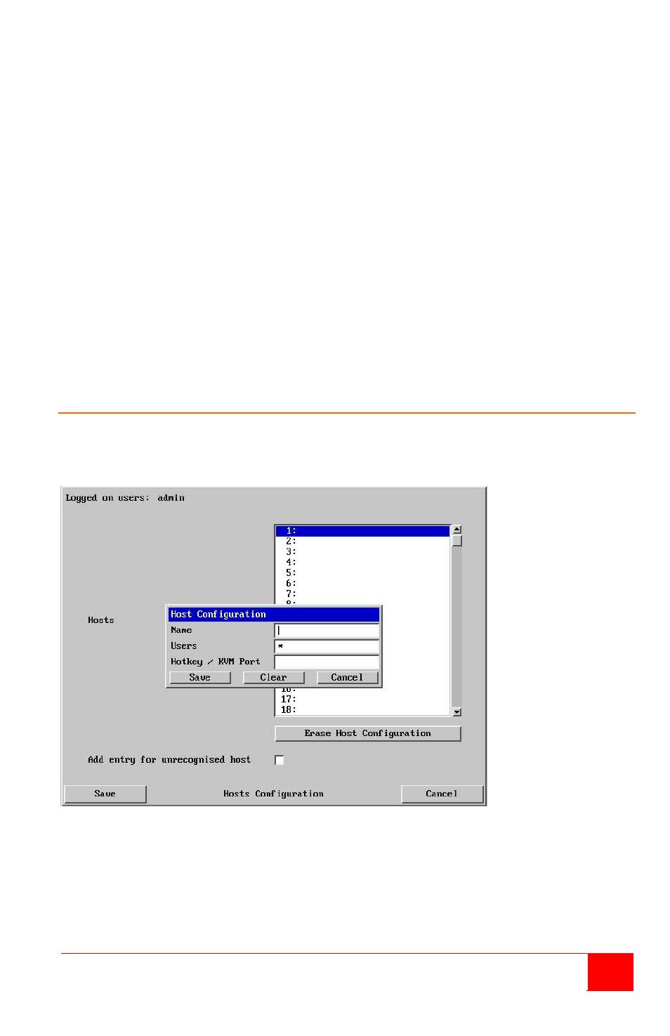 Host configuration | Rose Electronics Vista Remote 2 User Manual | Page 27 / 72