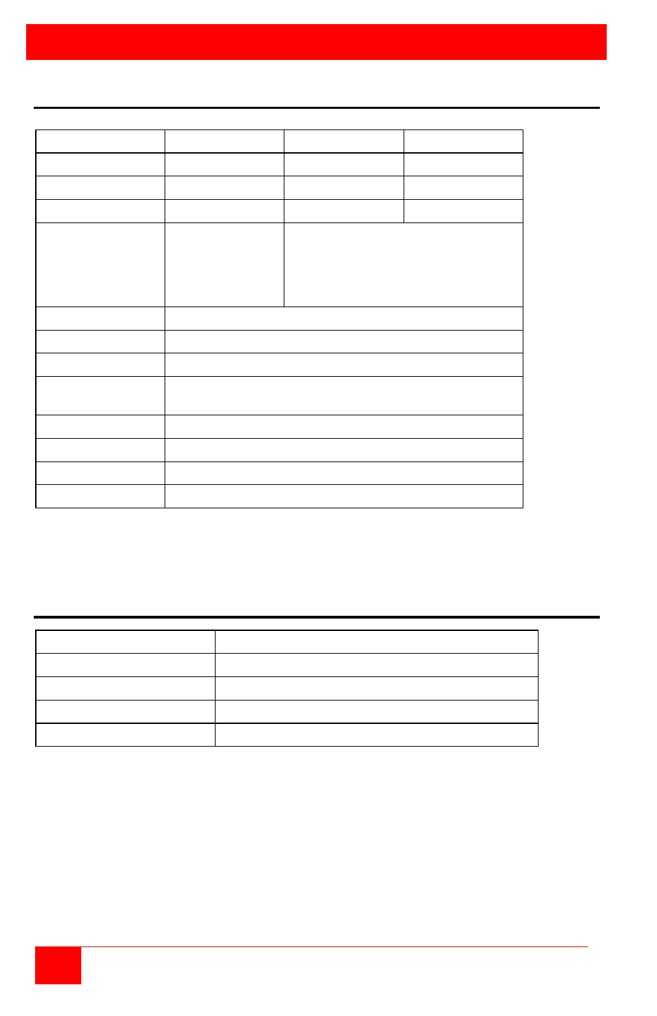 Appendices, Appendix a – general specifications, Appendix b – part numbers | Rose Electronics Vista Remote 2 User Manual | Page 54 / 72