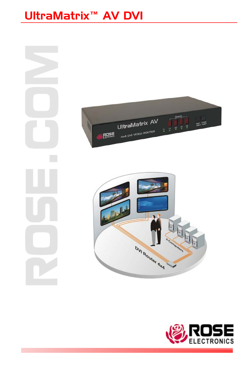 Rose Electronics UltraMatrix AV DVI 4 User Manual | 20 pages