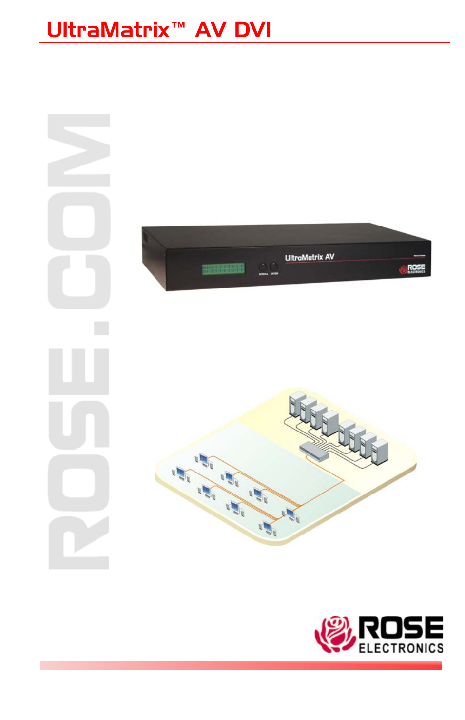 Rose Electronics UltraMatrix AV DVI 8 User Manual | 20 pages