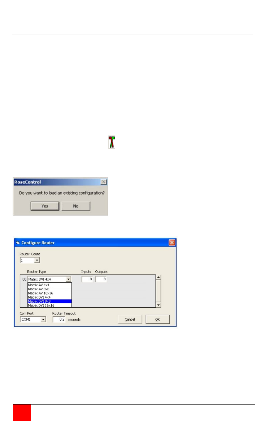 Installing rosecontrol software | Rose Electronics UltraMatrix AV DVI 8 User Manual | Page 12 / 20