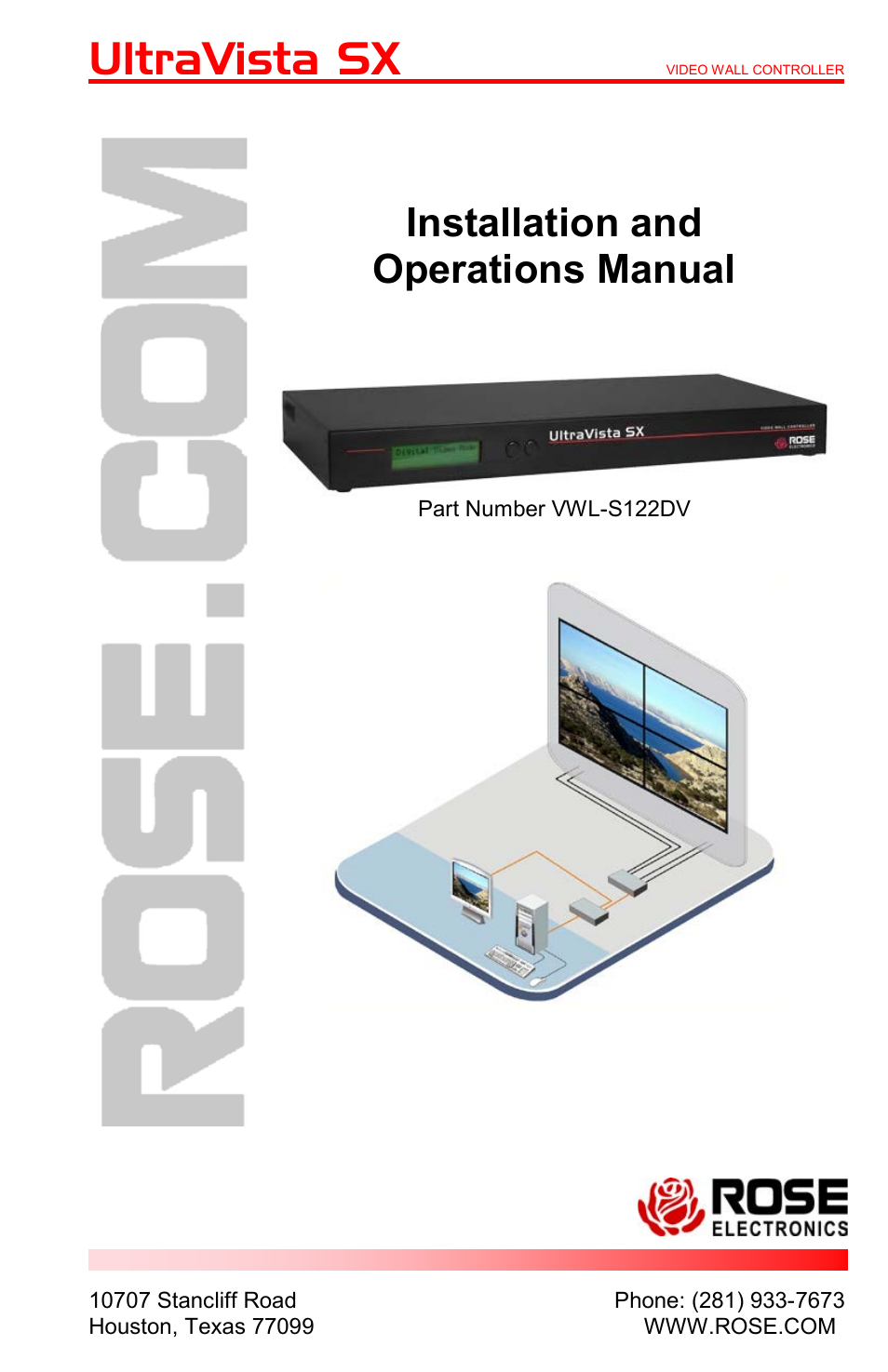 Rose Electronics UltraVista SX User Manual | 16 pages