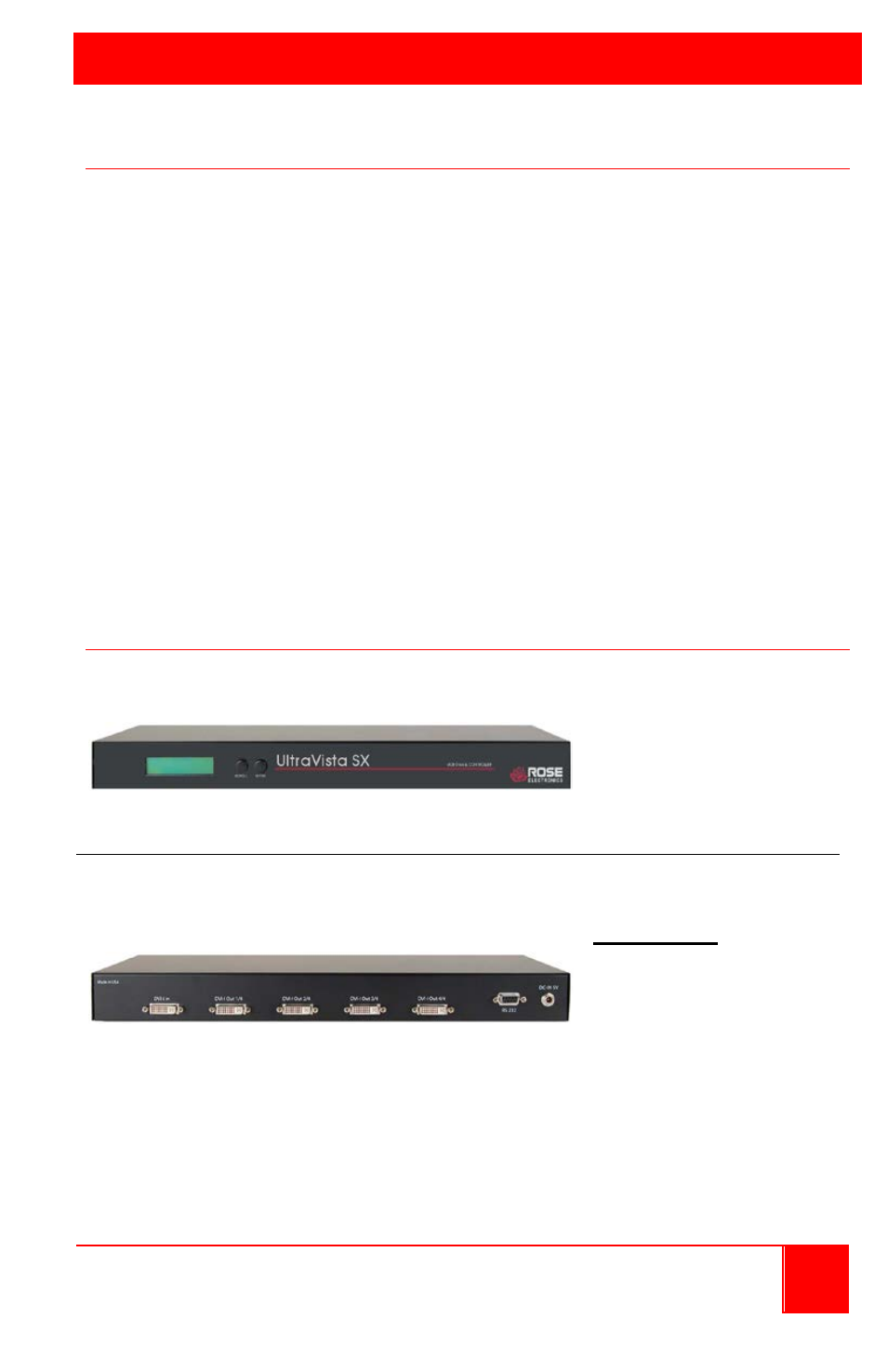 Overview, System overview, Ultravista sx model | Rose Electronics UltraVista SX User Manual | Page 7 / 16