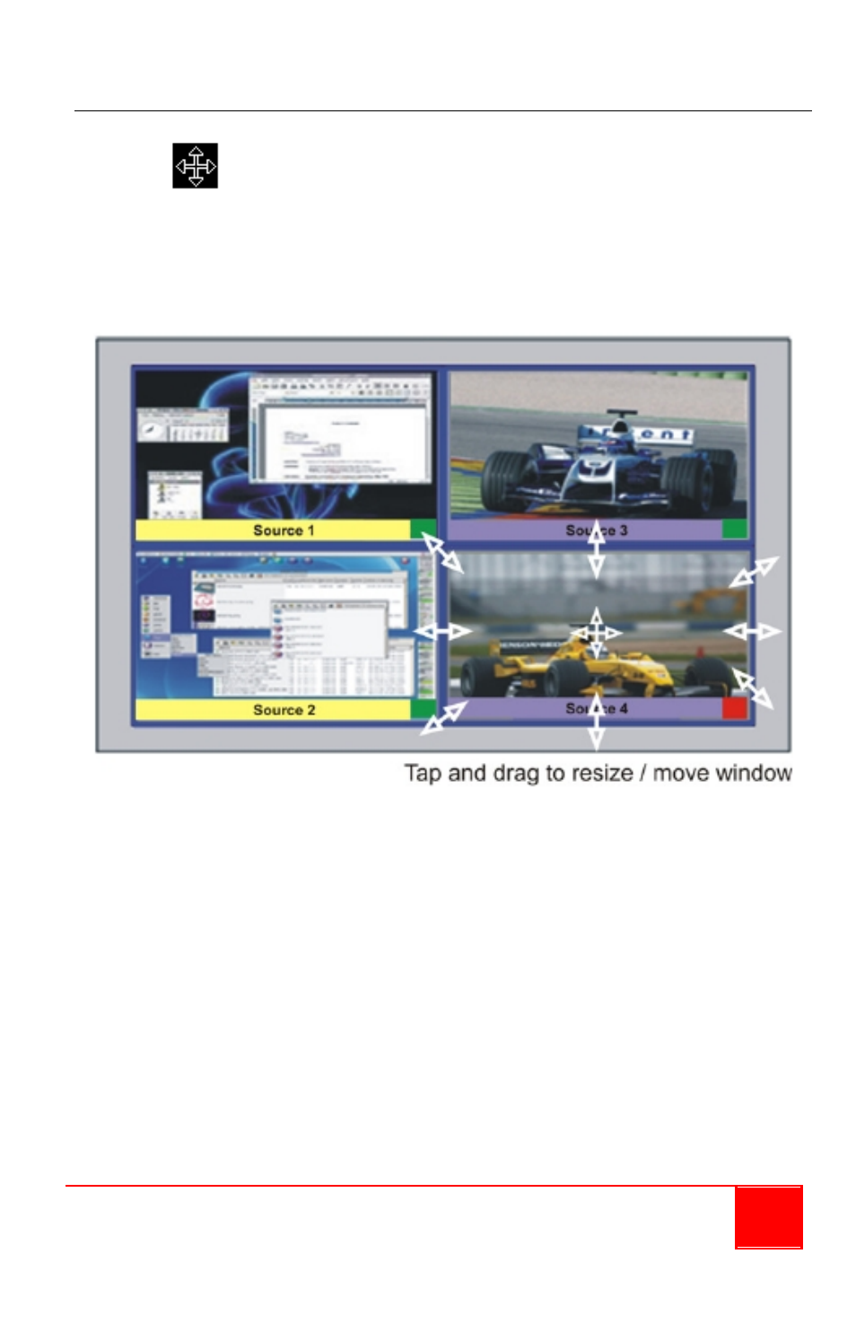 Move / resize window | Rose Electronics QuadraVista HDMI User Manual | Page 105 / 112