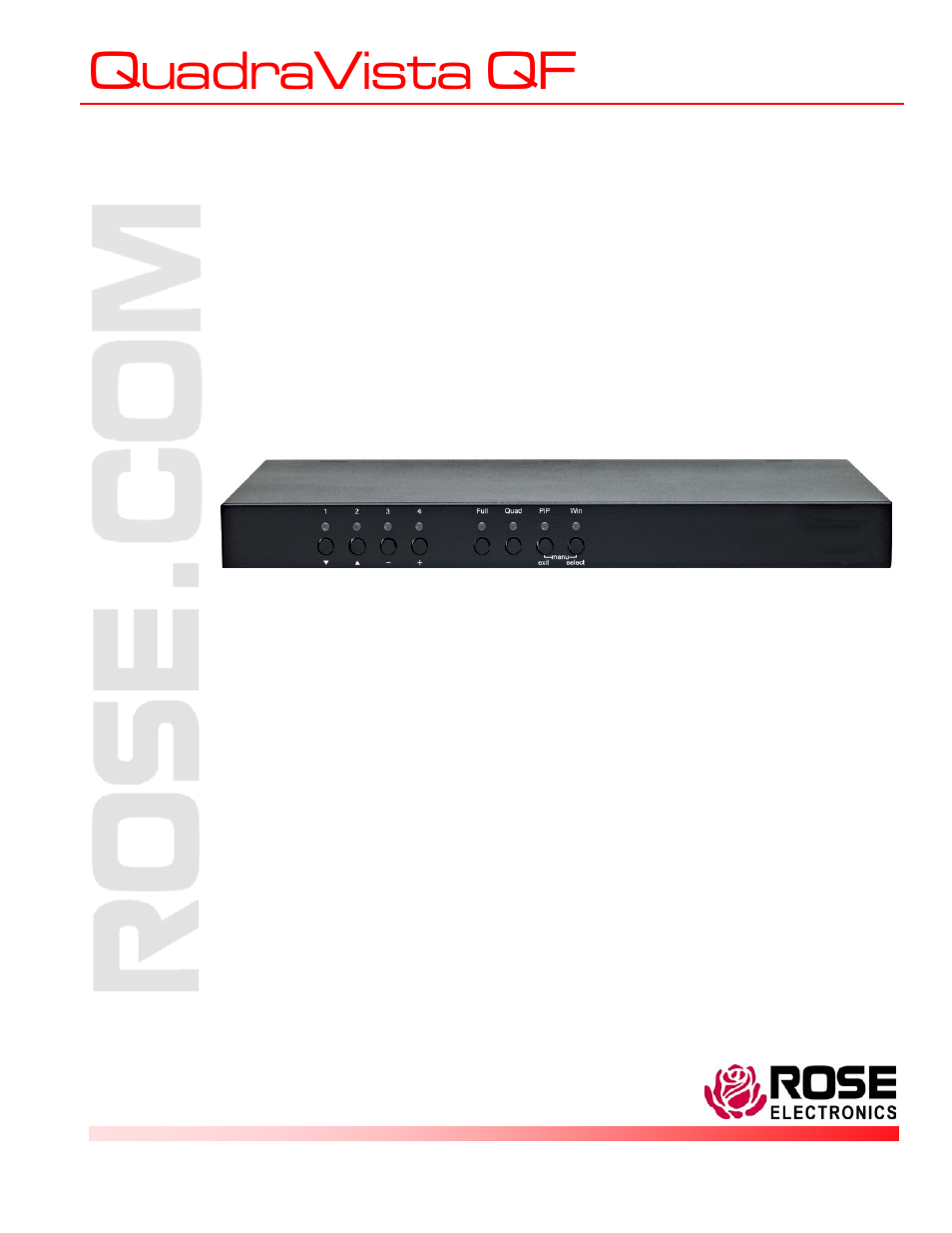 Rose Electronics QuadraVista QF User Manual | 64 pages