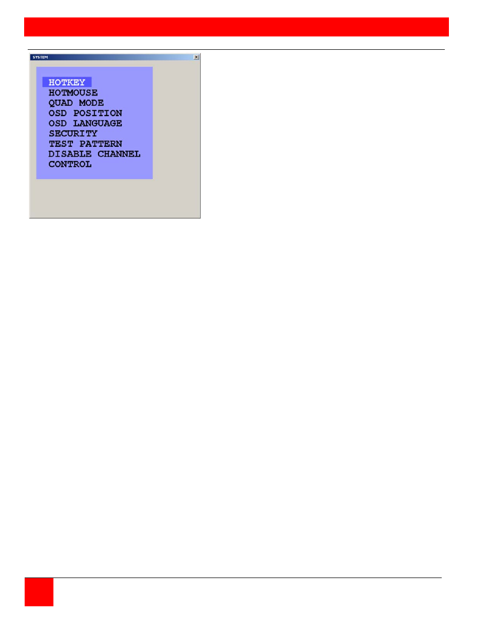 On screen display | Rose Electronics QuadraVista QF User Manual | Page 20 / 64