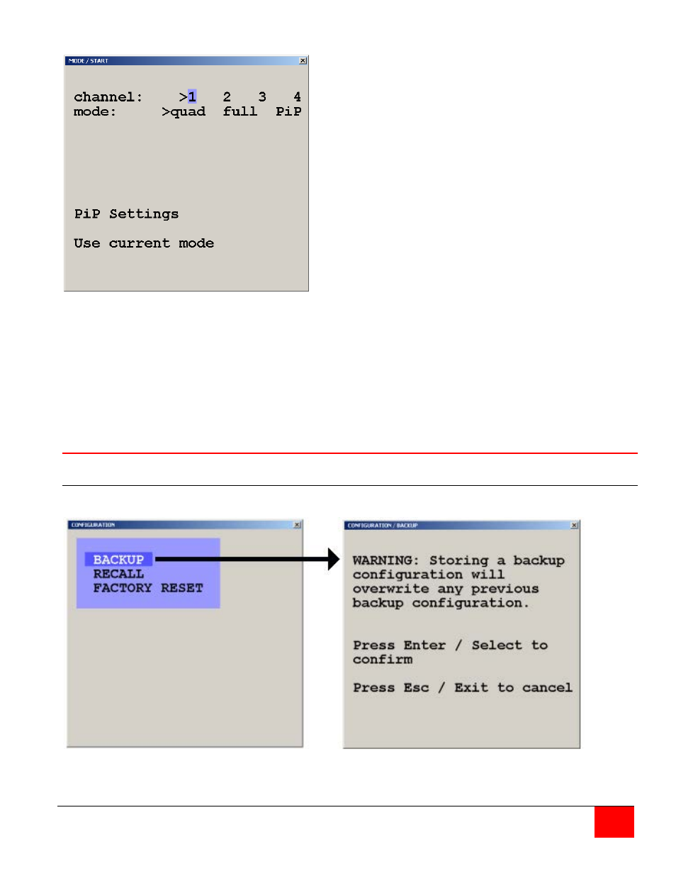 Configure | Rose Electronics QuadraVista QF User Manual | Page 33 / 64