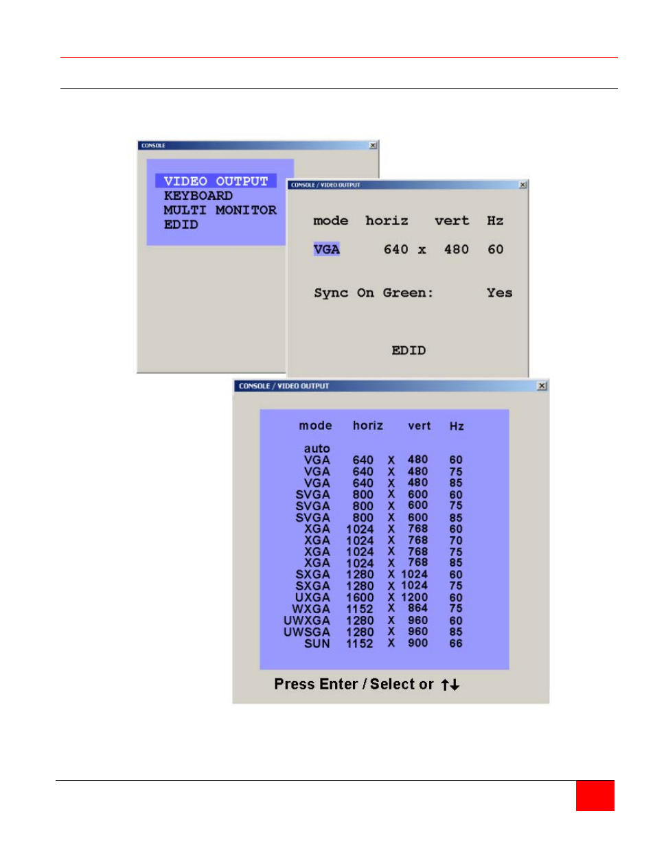 Console | Rose Electronics QuadraVista QF User Manual | Page 35 / 64
