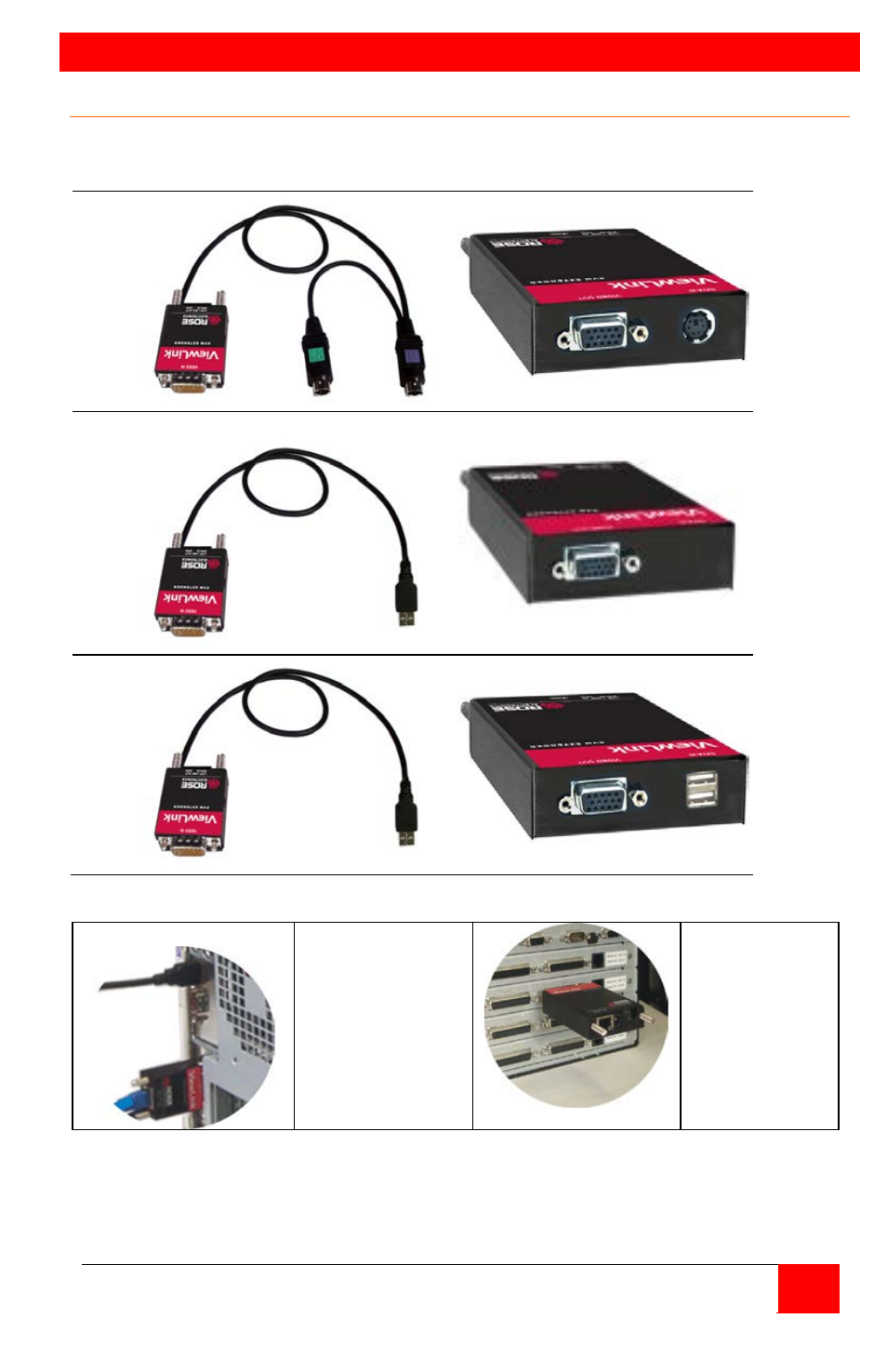 Transmitters receivers, Models | Rose Electronics ViewLink CATx User Manual | Page 9 / 24