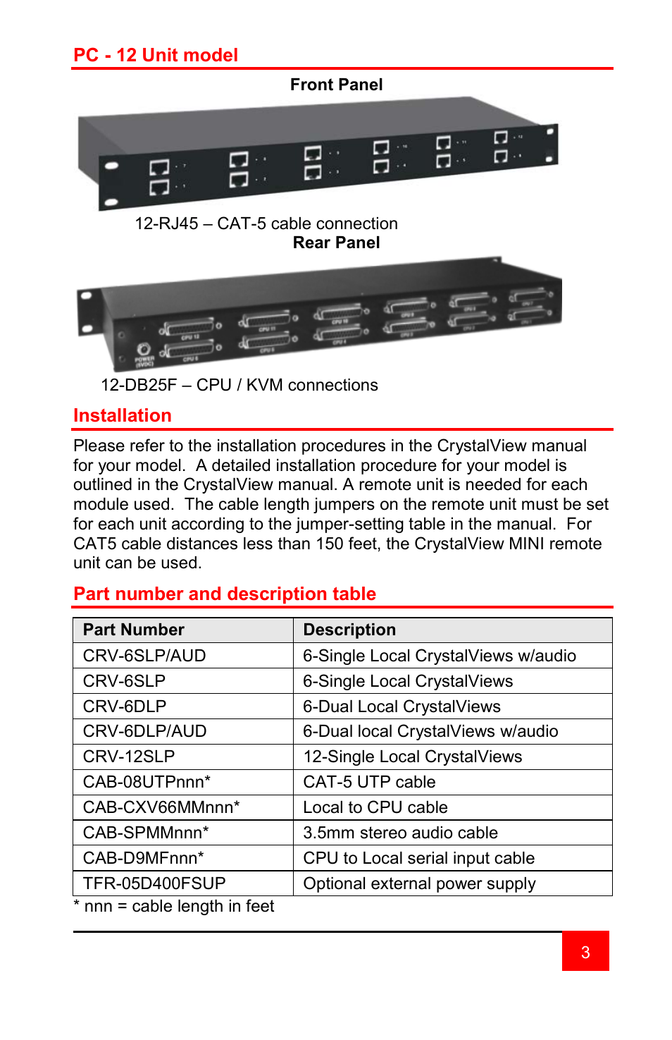 Rose Electronics CrystalView CAT5 Rack User Manual | Page 5 / 8