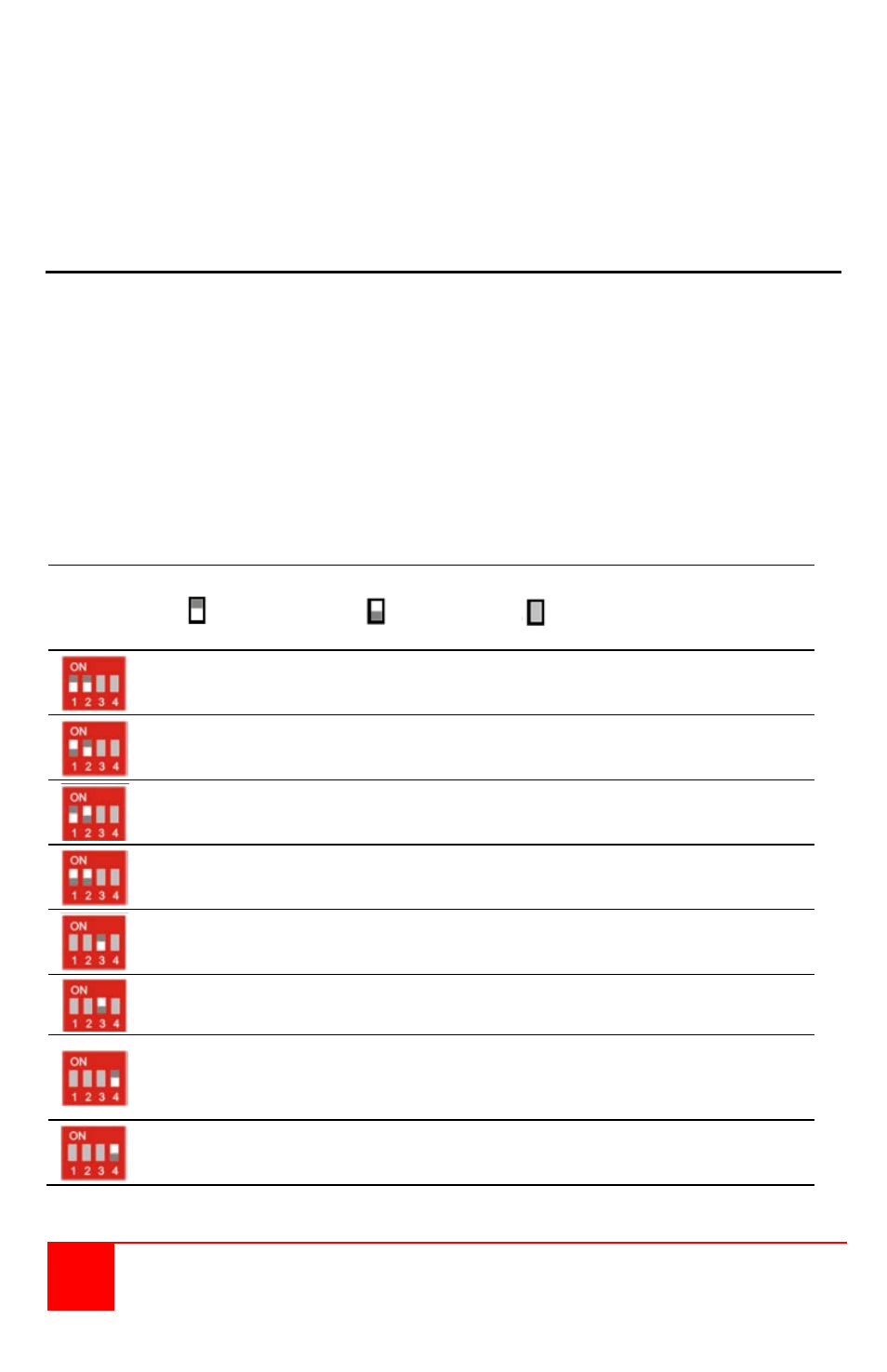 Dip switch settings | Rose Electronics CrystalView DVI Mini User Manual | Page 18 / 32