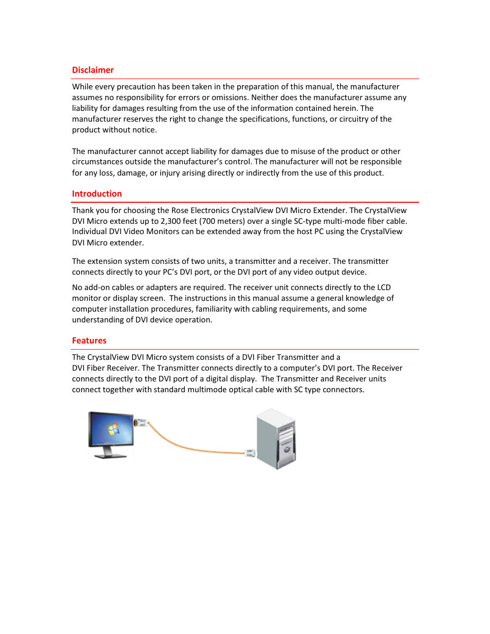 Rose Electronics CrystalView DVI Micro User Manual | Page 4 / 6