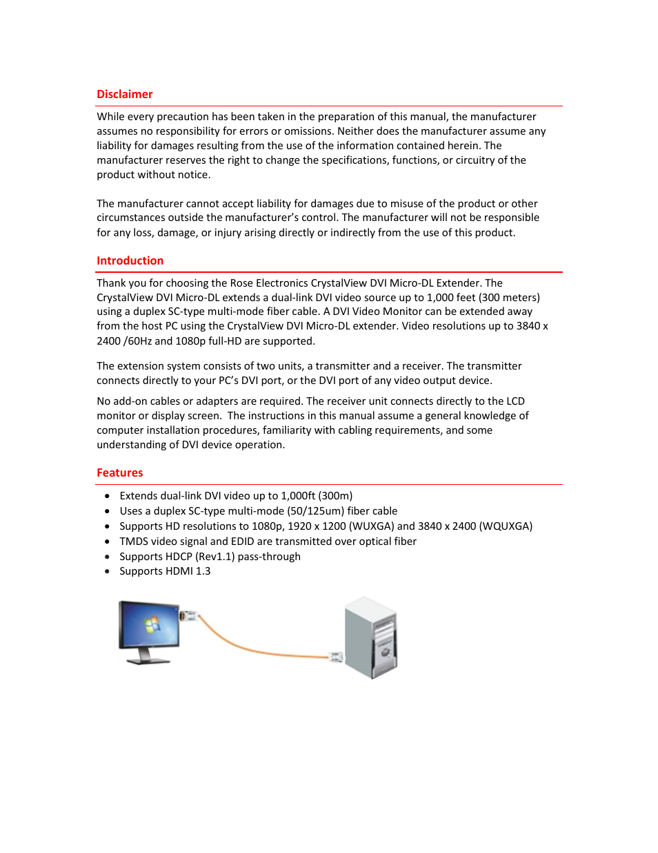 Rose Electronics CrystalView DVI Micro DL User Manual | Page 4 / 6