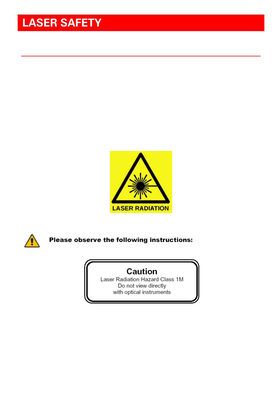 Laser safety, Laser safety precautions | Rose Electronics CrystalView DVI Plus User Manual | Page 5 / 28
