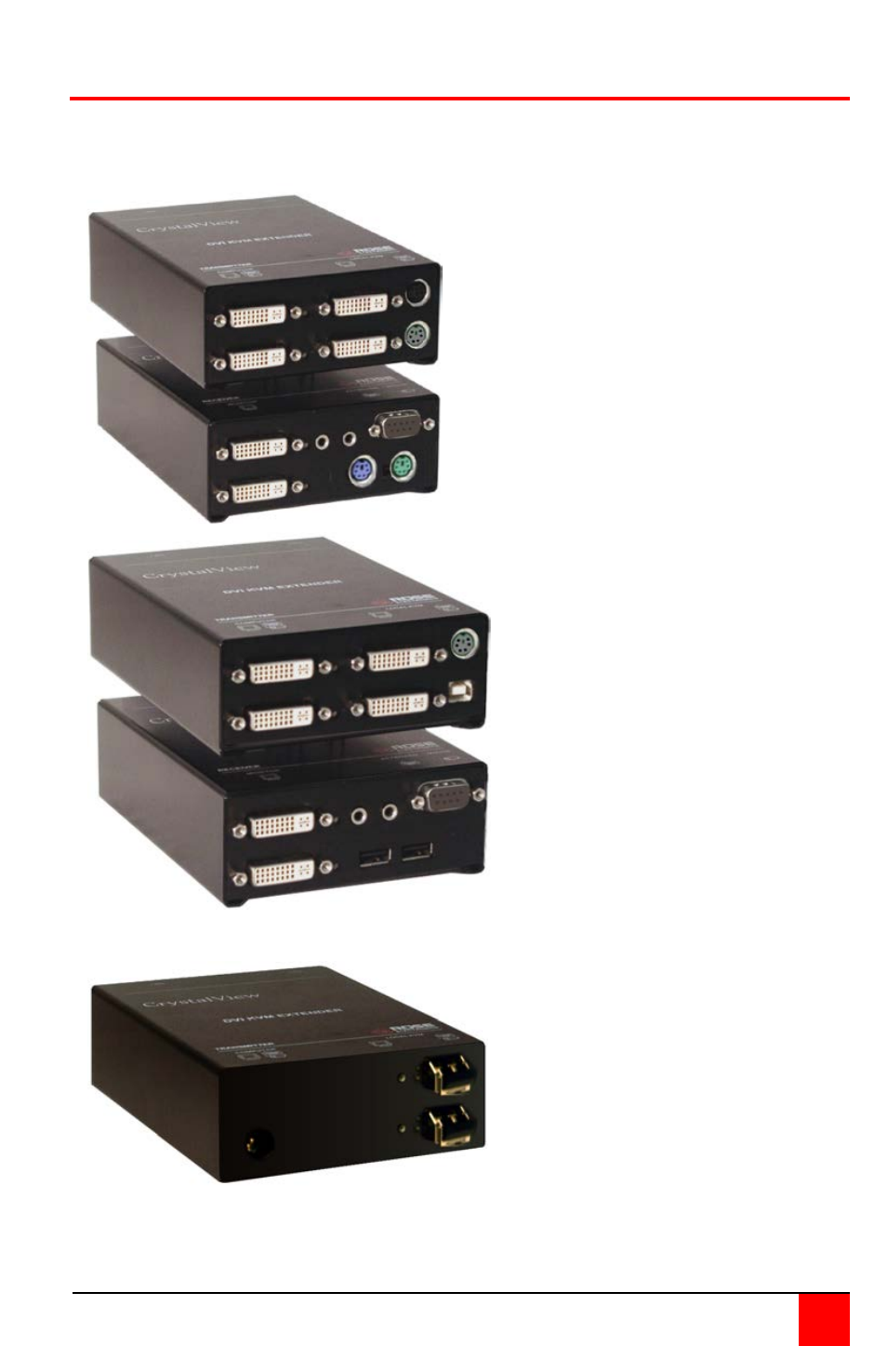 Models (dual video – serial / audio) | Rose Electronics CrystalView DVI Fiber User Manual | Page 11 / 28