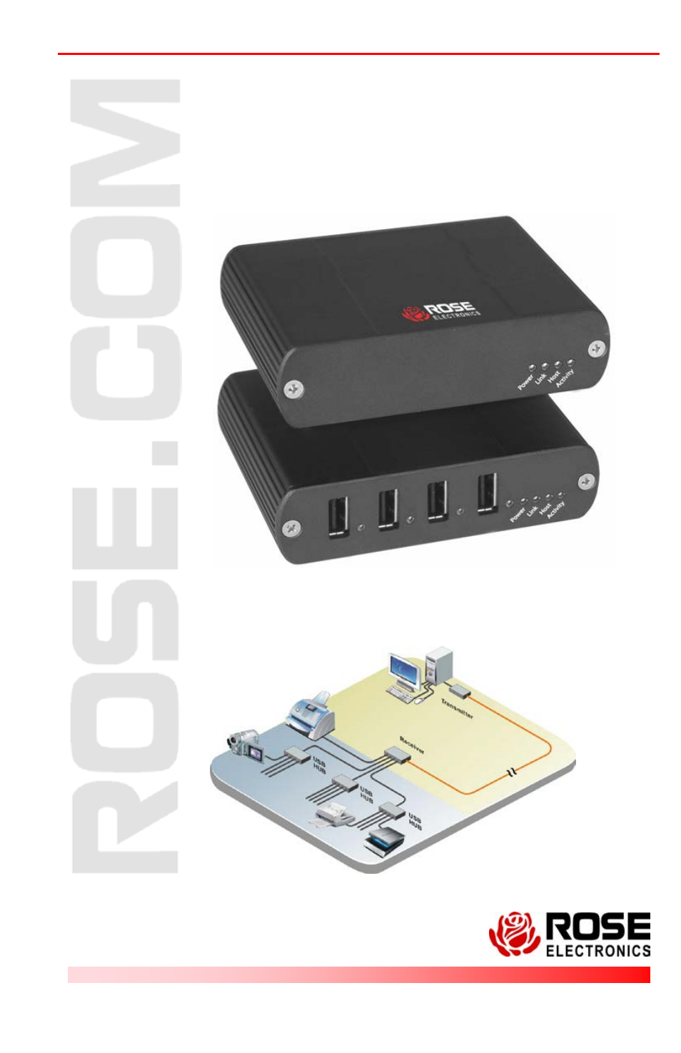 Rose Electronics CrystalLink USB 2.0 Fiber User Manual | 16 pages