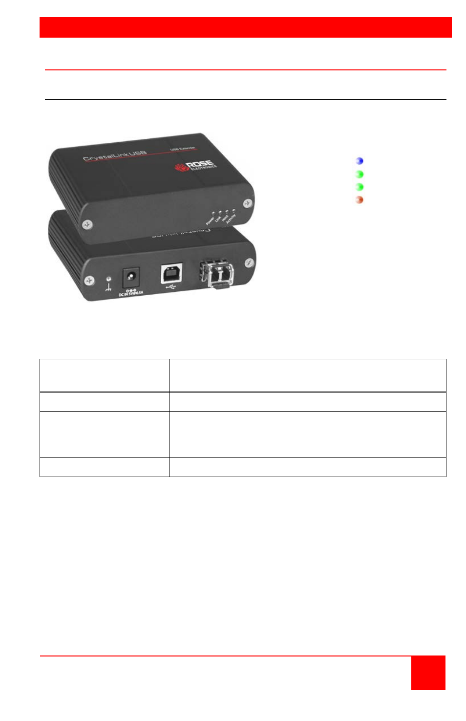 Crystallink usb 2.0 fiber model | Rose Electronics CrystalLink USB 2.0 Fiber User Manual | Page 7 / 16