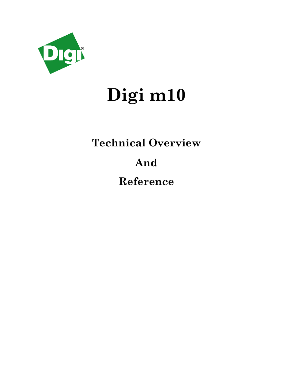 Digi M10 User Manual | 26 pages
