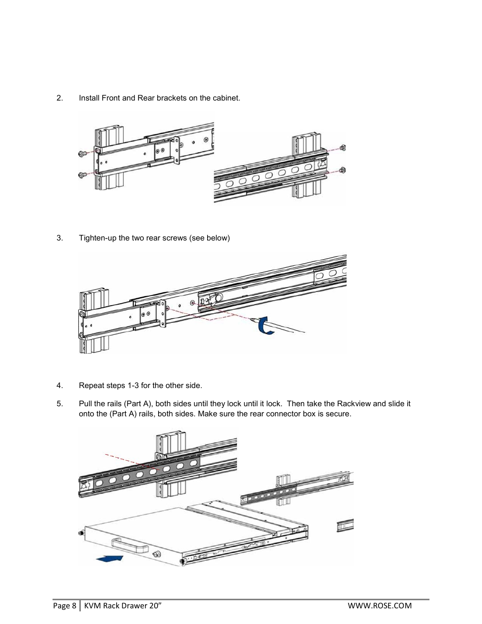 Rose Electronics RackView 20 User Manual | Page 8 / 16