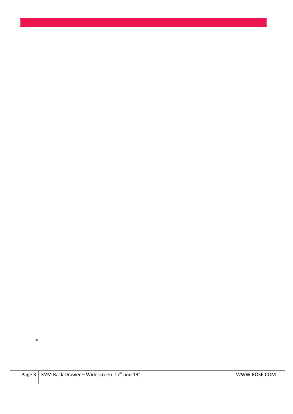 Rose Electronics RackView Widescreen 19 User Manual | Page 3 / 18
