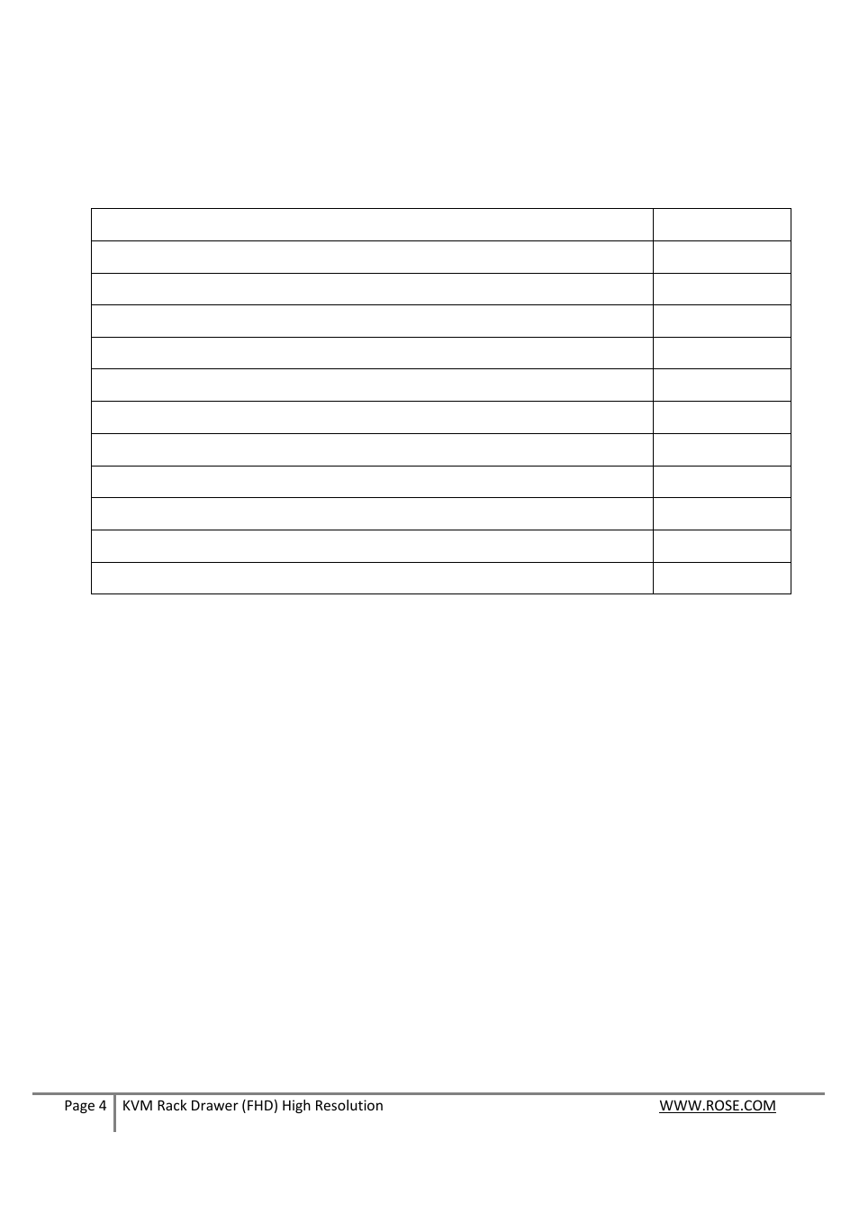 Rose Electronics RackView High Res User Manual | Page 4 / 17