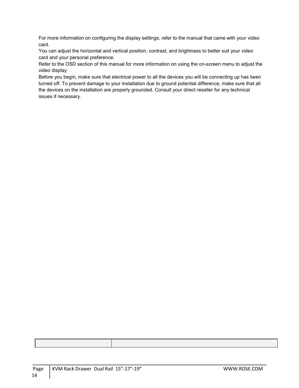 Rose Electronics RackView Dual Rail User Manual | Page 14 / 16
