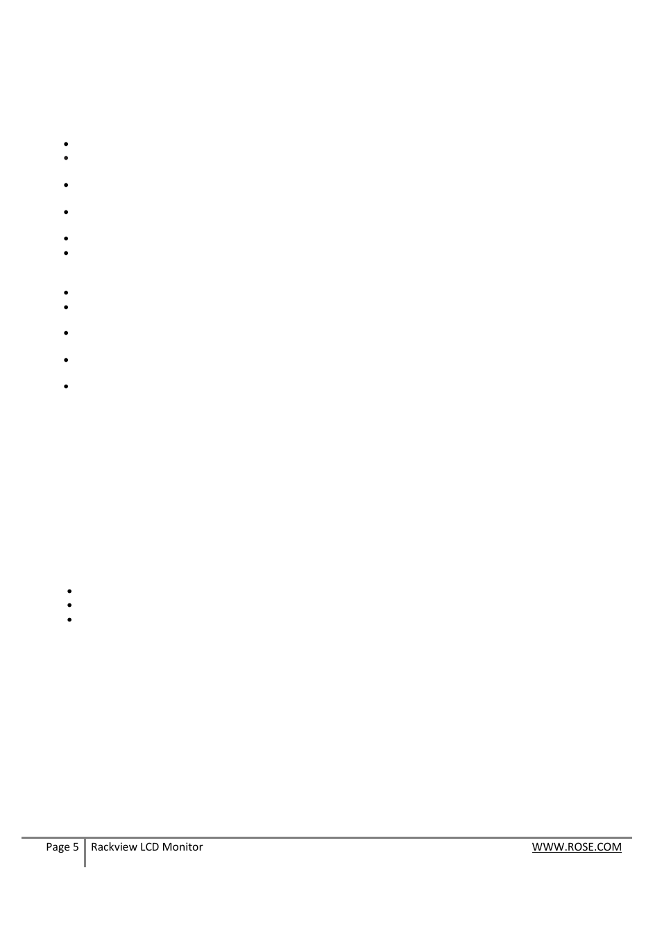 Safety instructions | Rose Electronics RackView LCD Monitor User Manual | Page 5 / 20