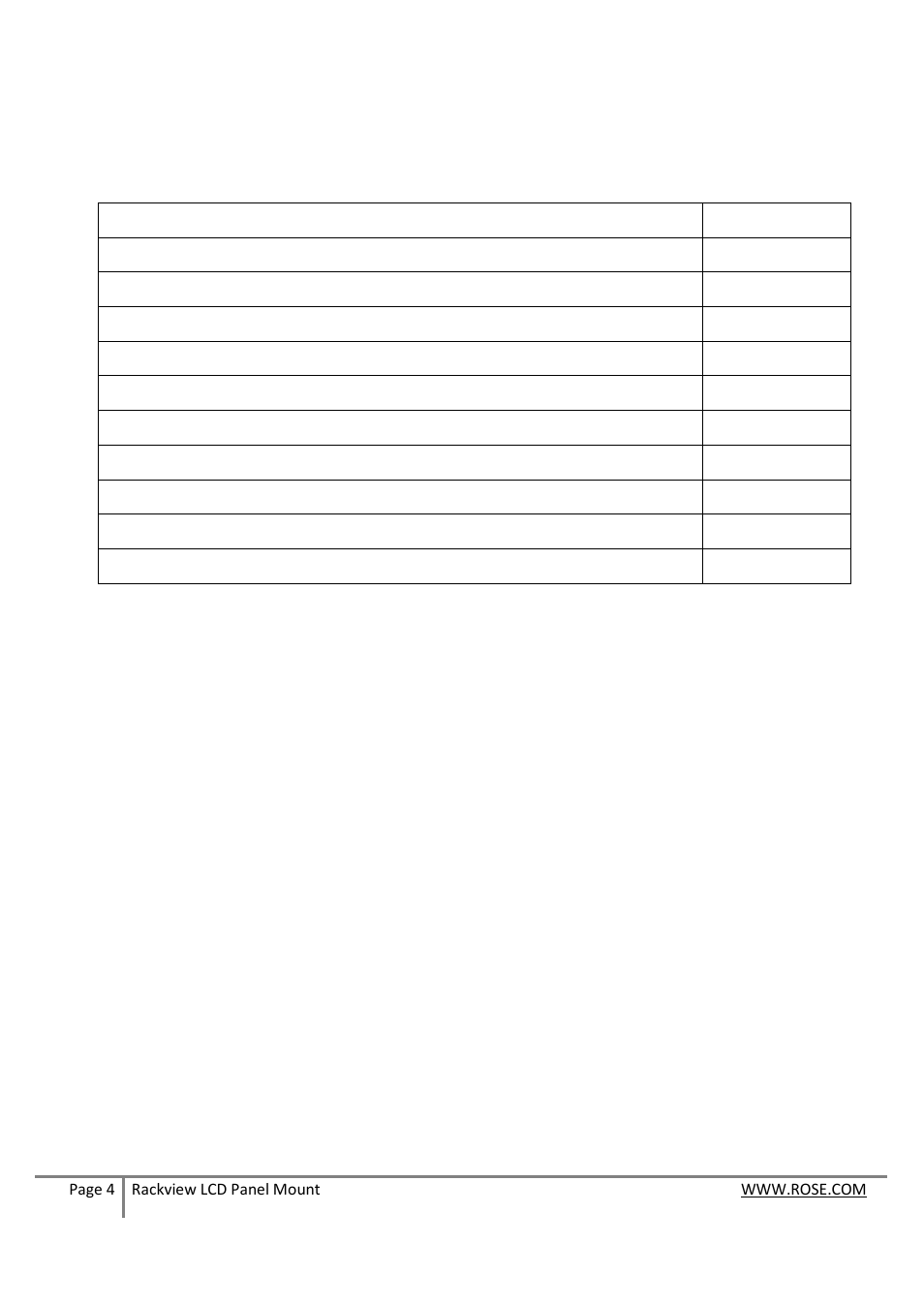 Rose Electronics RackView Panel Mount User Manual | Page 4 / 20