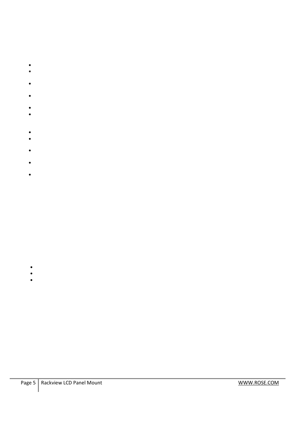 Safety instructions | Rose Electronics RackView Panel Mount User Manual | Page 5 / 20