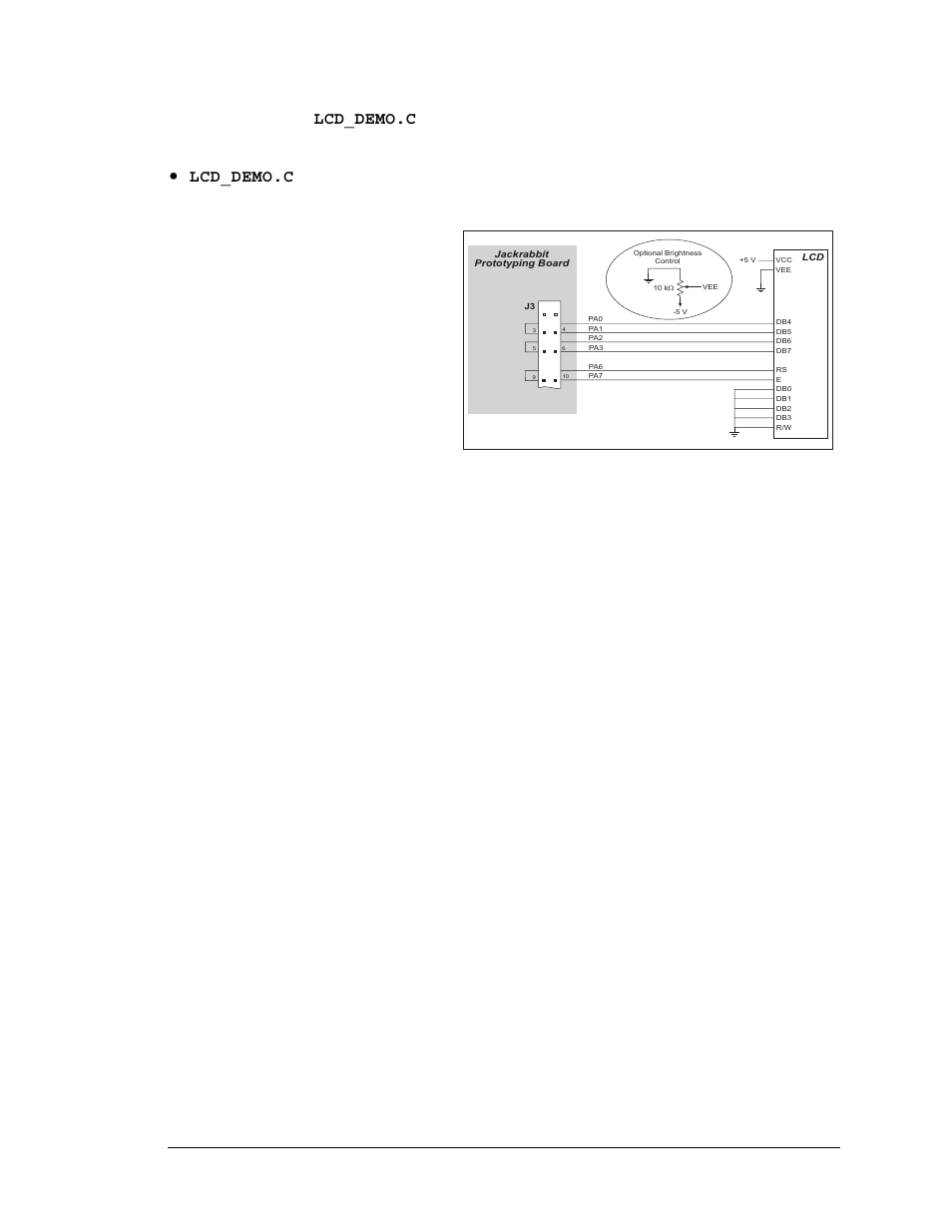 Before running the, Lcd_demo.c, User’s manual 45 | Digi JACKRABBIT BL1800 User Manual | Page 49 / 94