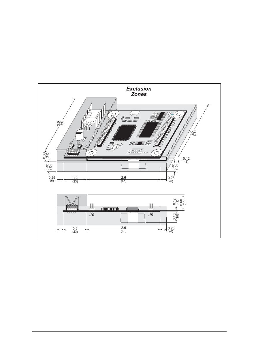 A.1.1 exclusion zone, Exclusion zones | Digi JACKRABBIT BL1800 User Manual | Page 64 / 94