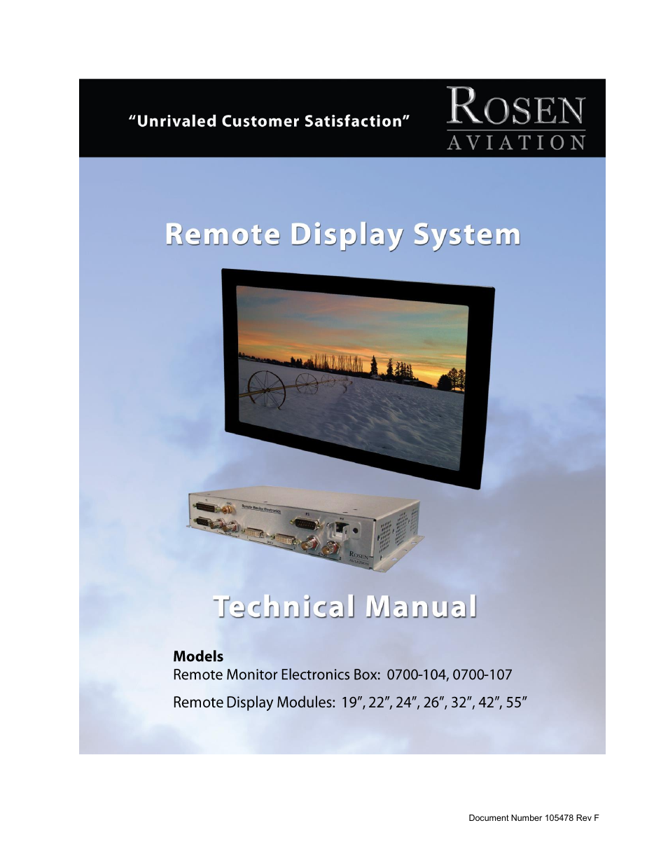 Rosen Aviation 19-55  : Remote electronics User Manual | 38 pages