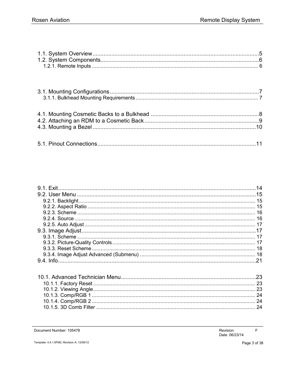 Rosen Aviation 19-55  : Remote electronics User Manual | Page 3 / 38