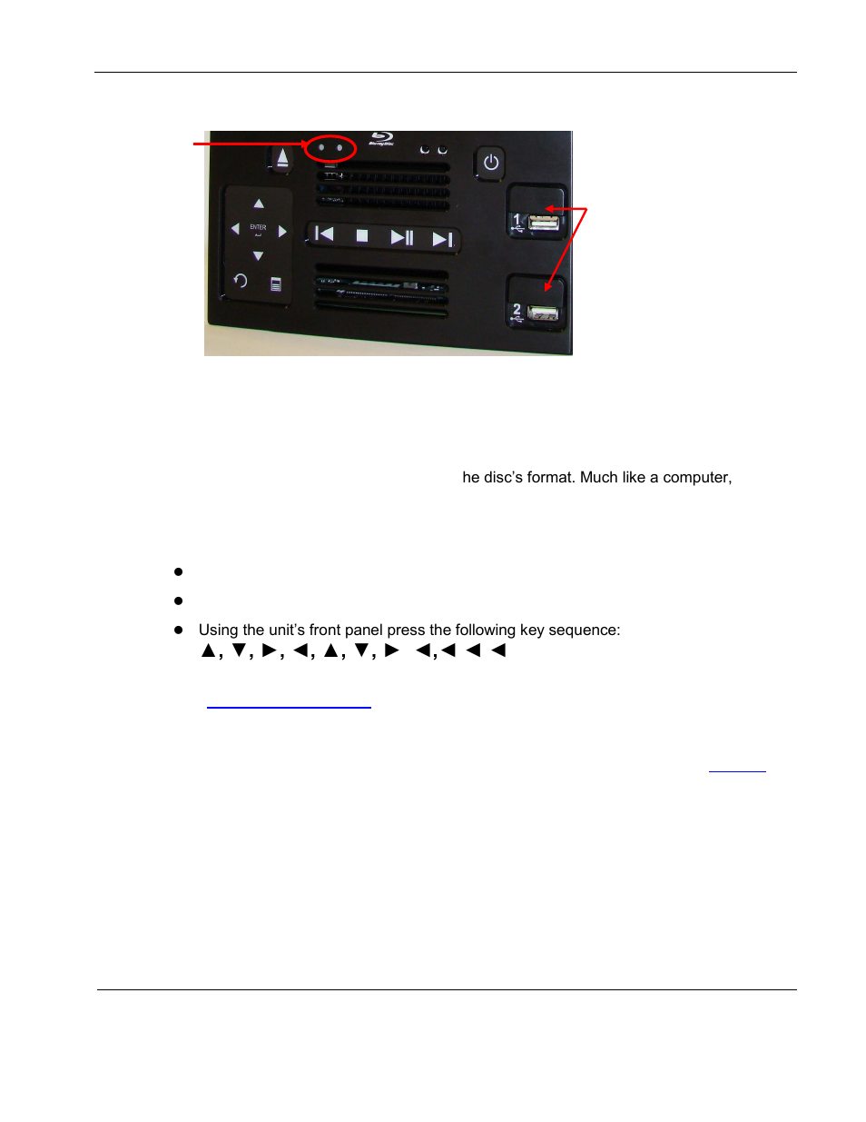 Usb service inputs, Reset, Ethernet | Rosen Aviation 0602 Series : Dual Blu-ray Player User Manual | Page 11 / 41