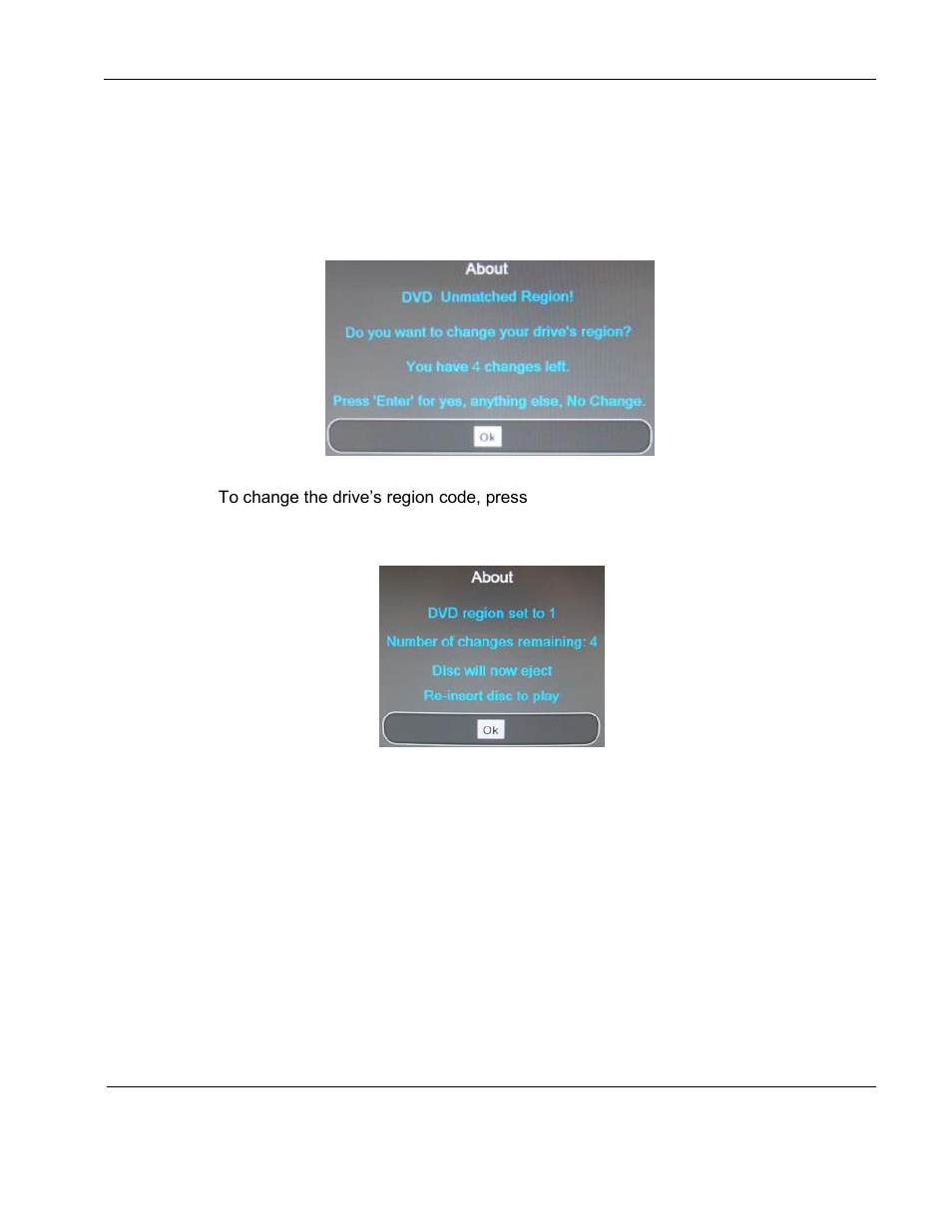 Changing dvd and blu-ray regions | Rosen Aviation 0602 Series : Dual Blu-ray Player User Manual | Page 17 / 41