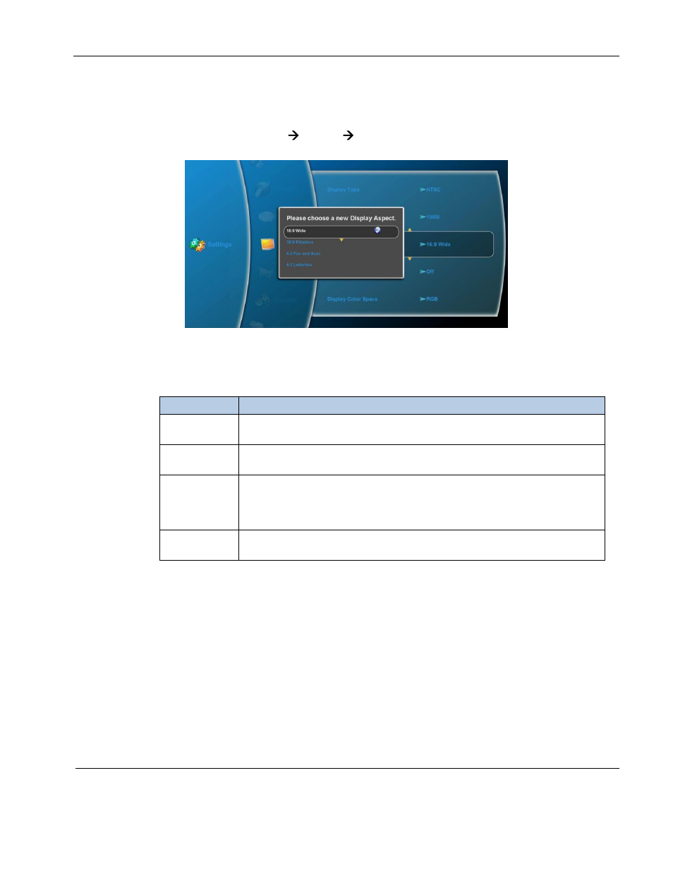 Display aspect | Rosen Aviation 0602 Series : Dual Blu-ray Player User Manual | Page 25 / 41