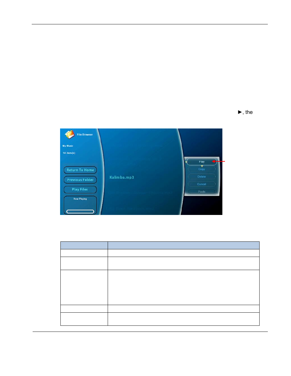 Action menu | Rosen Aviation 0602 Series : Dual Blu-ray Player User Manual | Page 33 / 41