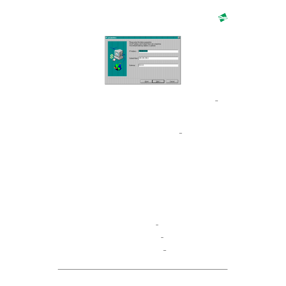 Figure - figure 8-1. ip parameters, Heading2 - 8.2.2 custom installation, Custom installation -3 | Digi MIL-3000FTX User Manual | Page 82 / 163