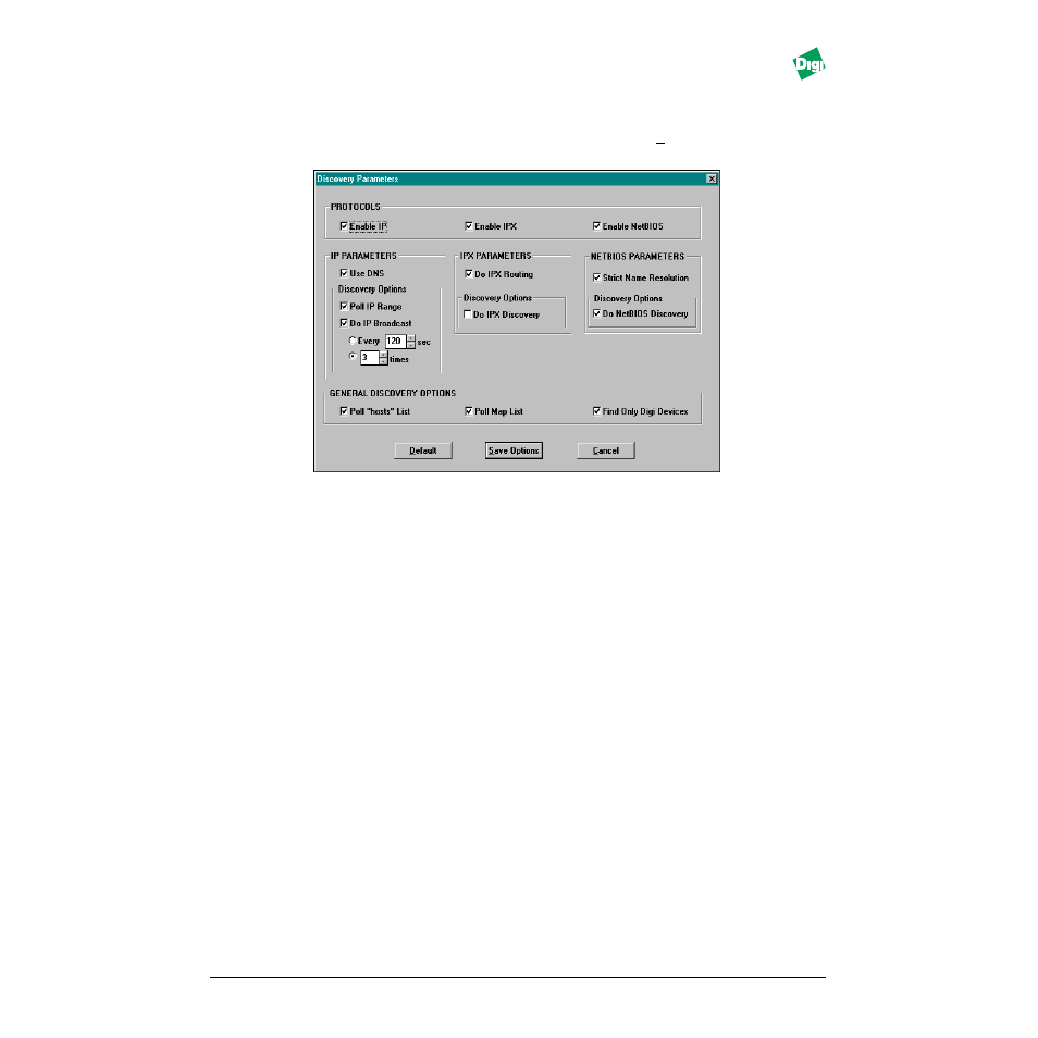 Heading2 - 9.5.2 discovery parameters, Figure - figure 9-8. discovery parameters menu, Discovery parameters -10 | Digi MIL-3000FTX User Manual | Page 97 / 163