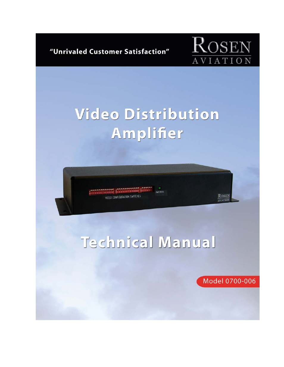 Rosen Aviation 0700-006  : Video Distribution Amplifier User Manual | 16 pages