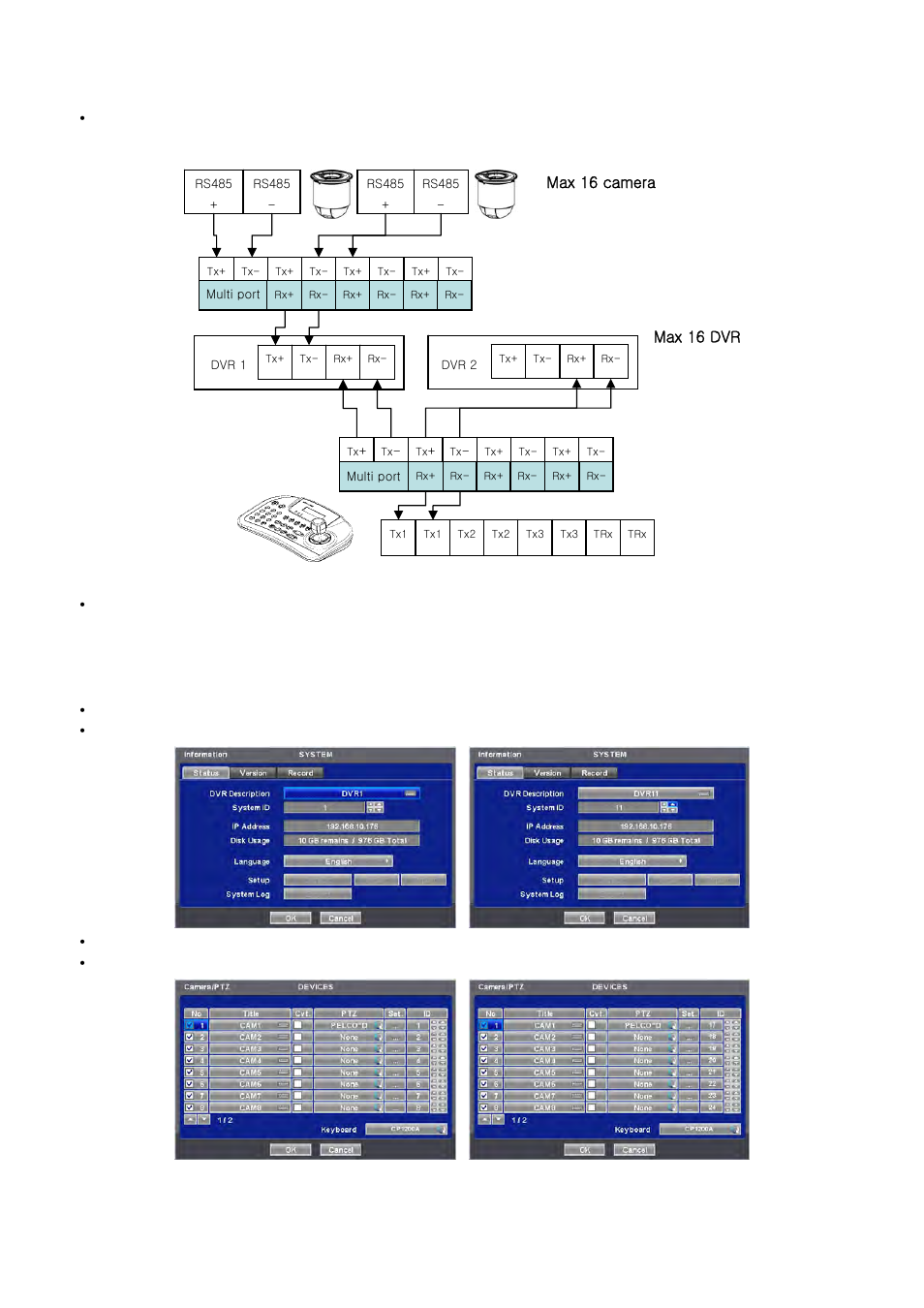 2 keyboard setup in dvr, 3 configuration diagram iii, Max 16 dvr | Max 16 camera | Rugged Cams HD Megapixel User Manual | Page 196 / 205