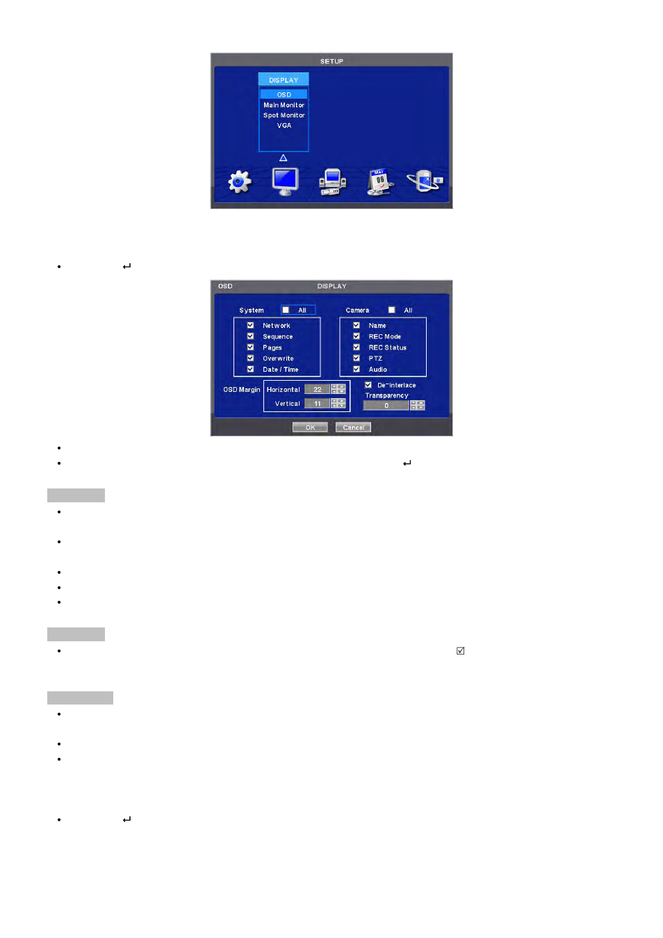 1 osd, 2 main monitor | Rugged Cams HD Megapixel User Manual | Page 44 / 205