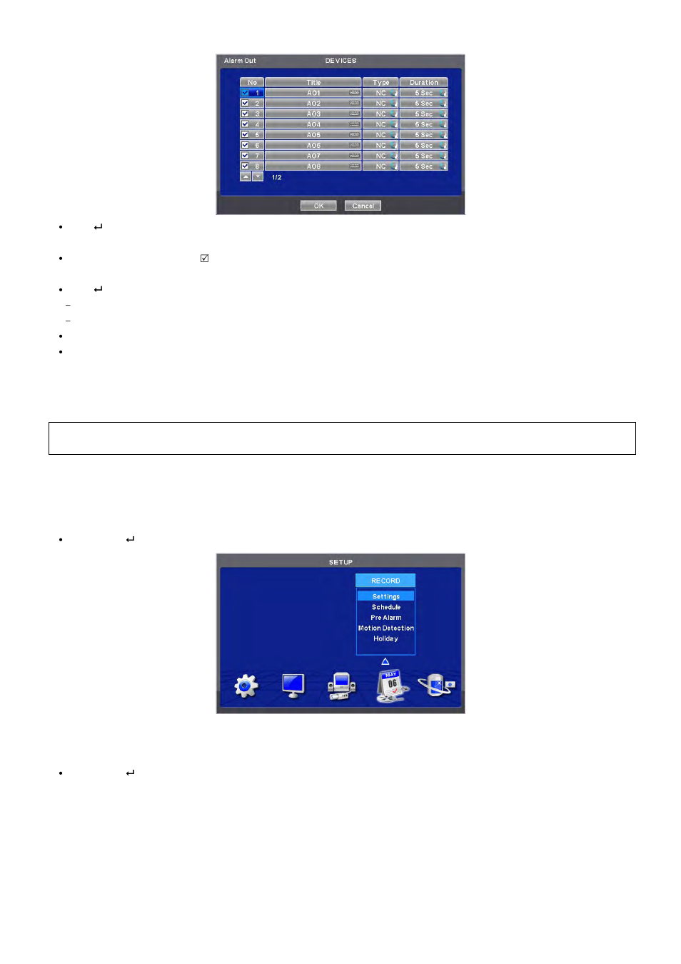 5 record, 6 serial in, 1 setting | Rugged Cams HD Megapixel User Manual | Page 54 / 205