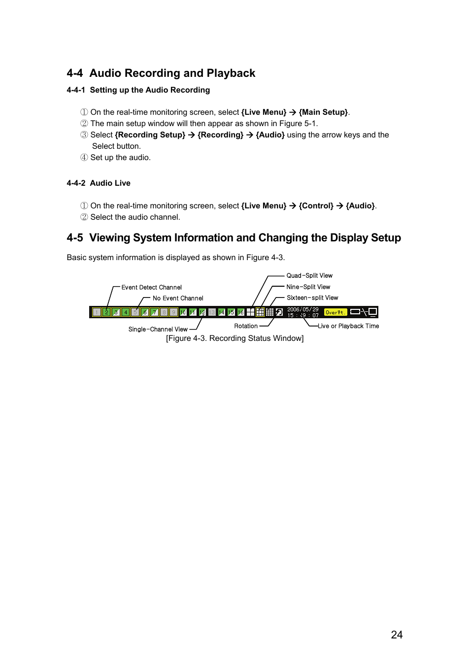 4 audio recording and playback | Rugged Cams Vertex & Vertex RTH User Manual | Page 25 / 89
