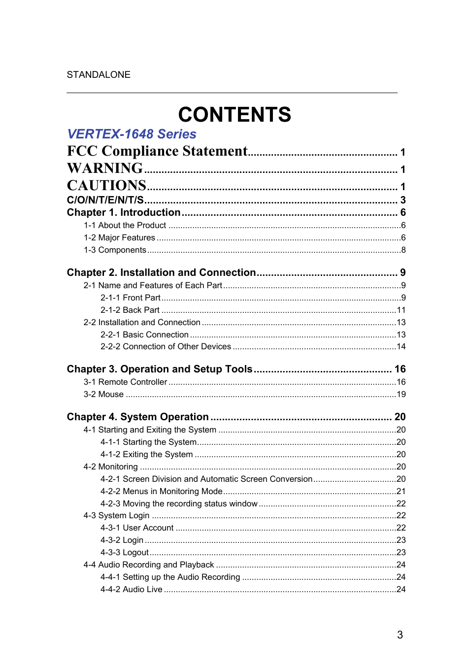 Rugged Cams Vertex & Vertex RTH User Manual | Page 4 / 89