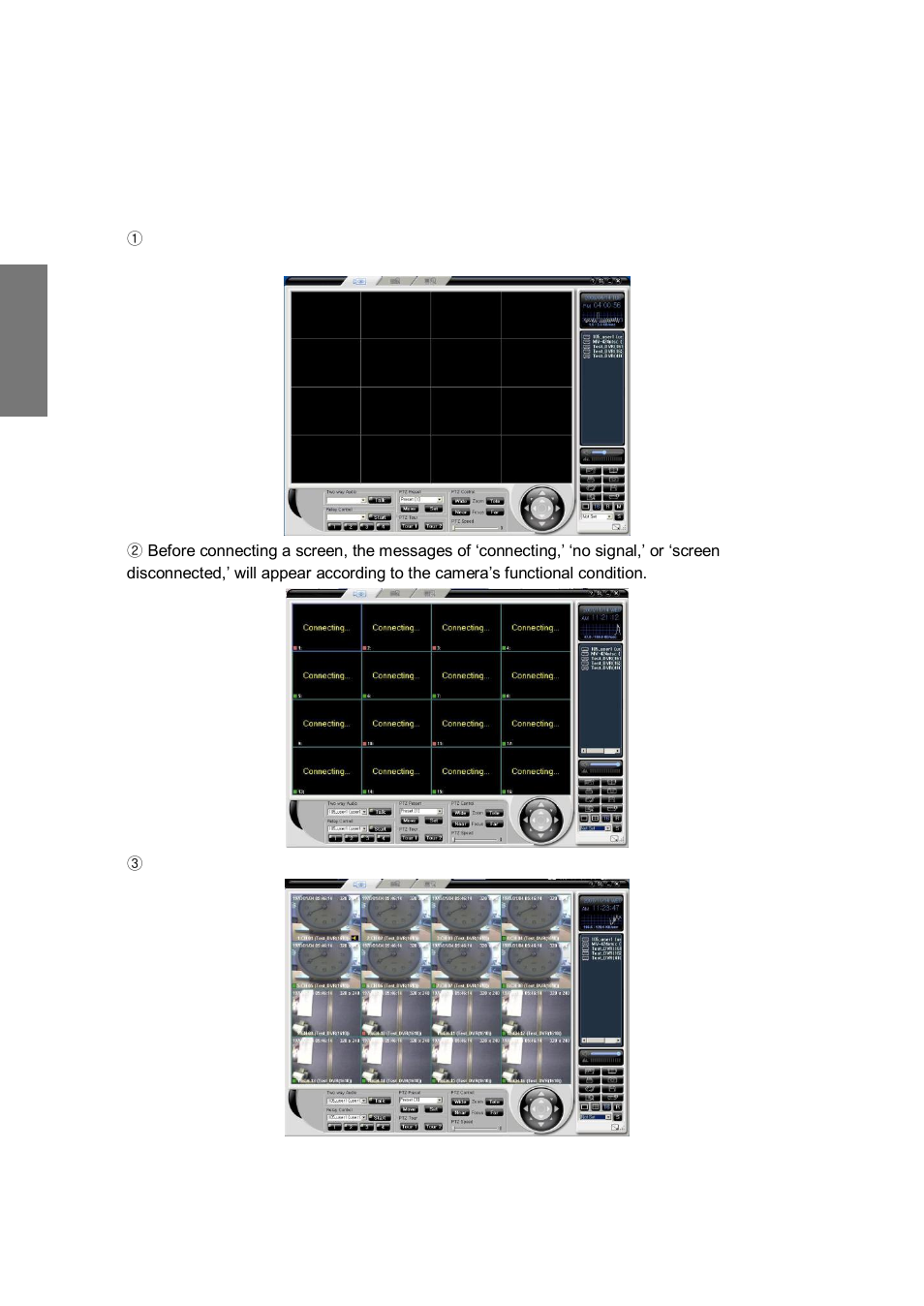4 real-time monitoring, 1) viewing real-time images | Rugged Cams CMS User Manual | Page 12 / 131