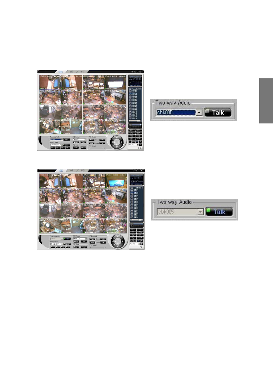 5) controlling the two way audio | Rugged Cams CMS User Manual | Page 25 / 131