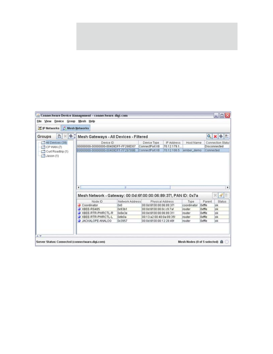 Zigbee networks view | Digi X2 User Manual | Page 171 / 254