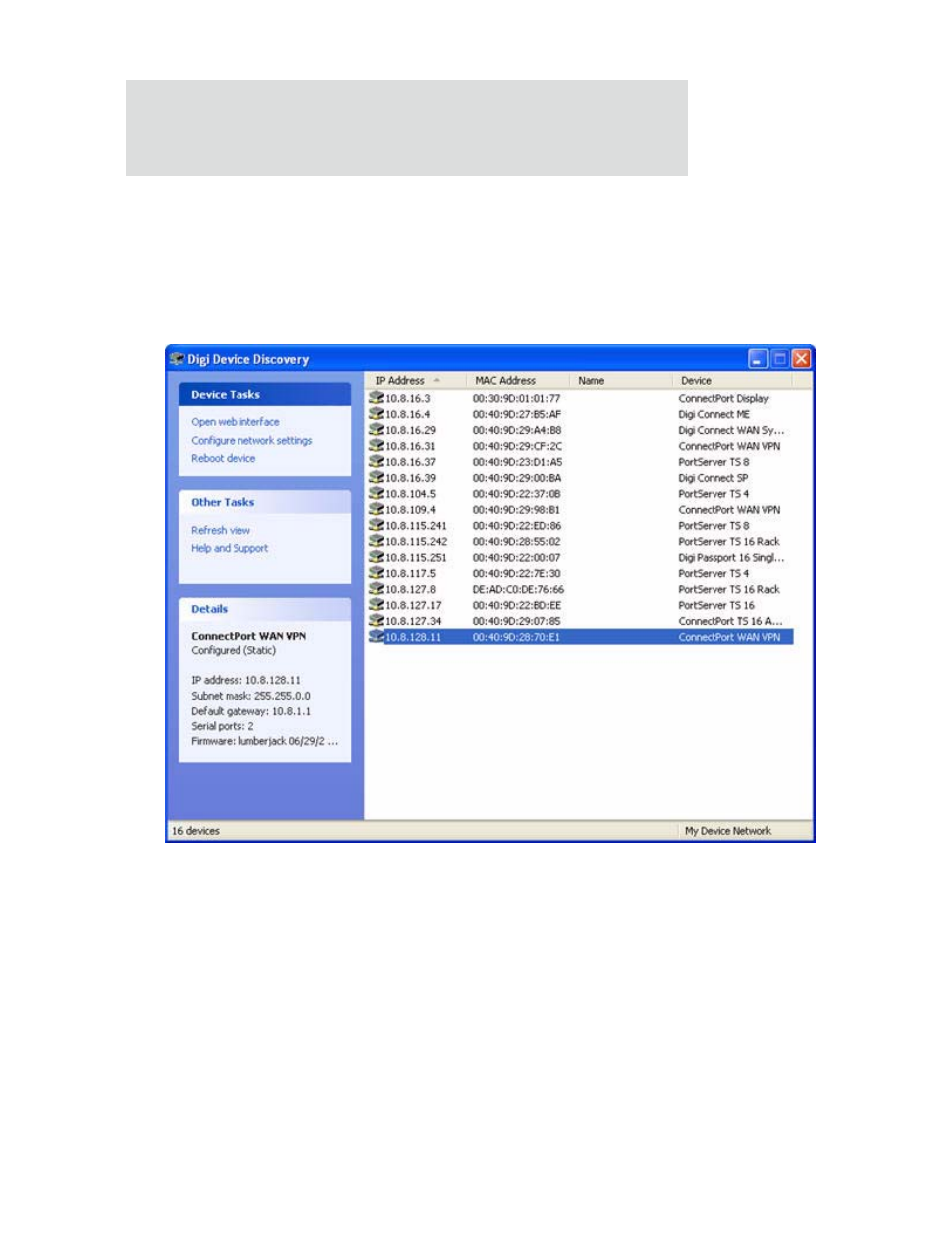 Discover devices | Digi X2 User Manual | Page 70 / 254