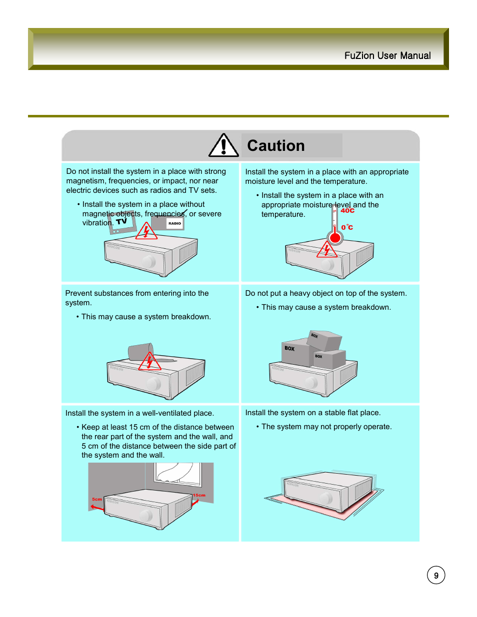 Caution | Rugged Cams Fusion DVR User Manual | Page 9 / 60